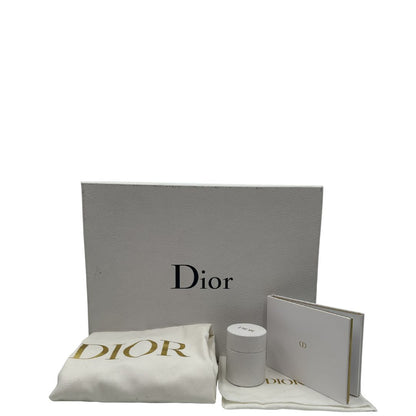 corredo Borsa Lady D-Lite Christian Dior realizzata in tessuto grigio e nero con motivo animalier, di lusso, originale, usata