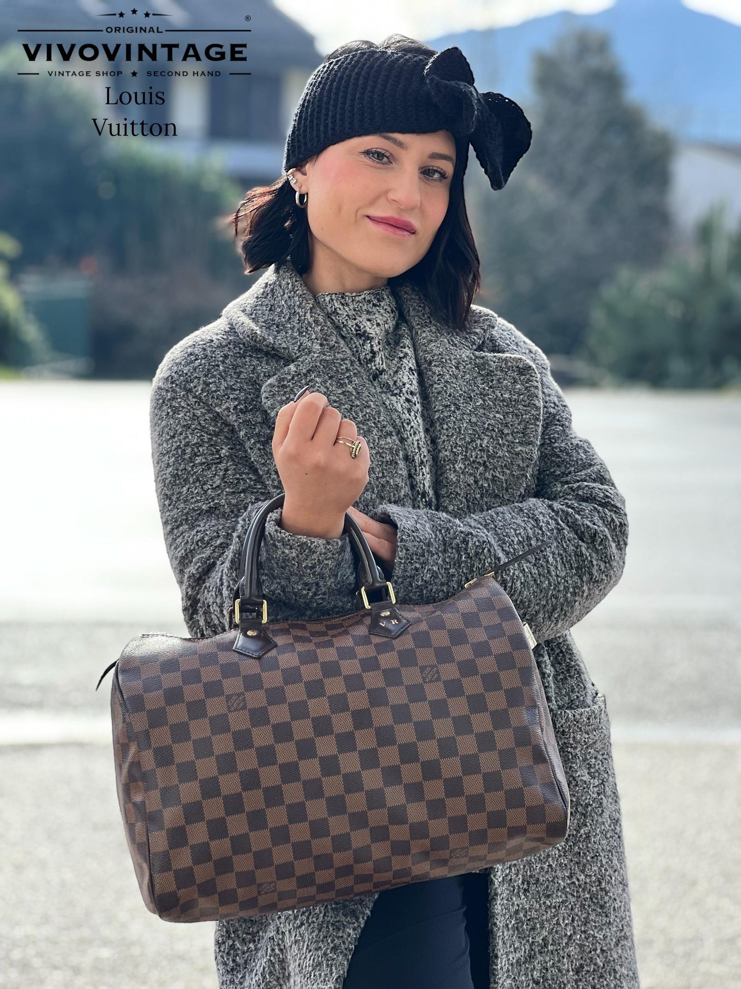 Speedy 35 Damier Ebène Louis Vuitton