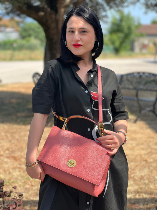 Borsa Liya Coccinelle salmone