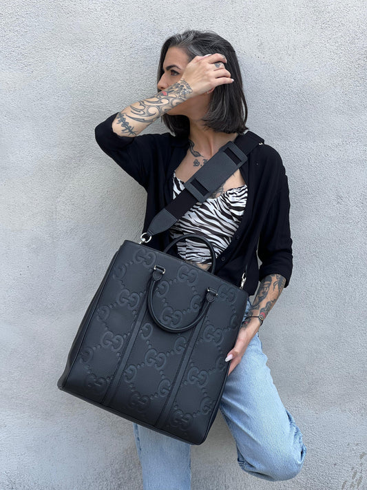 Tote Gucci Jumbo GG nera
