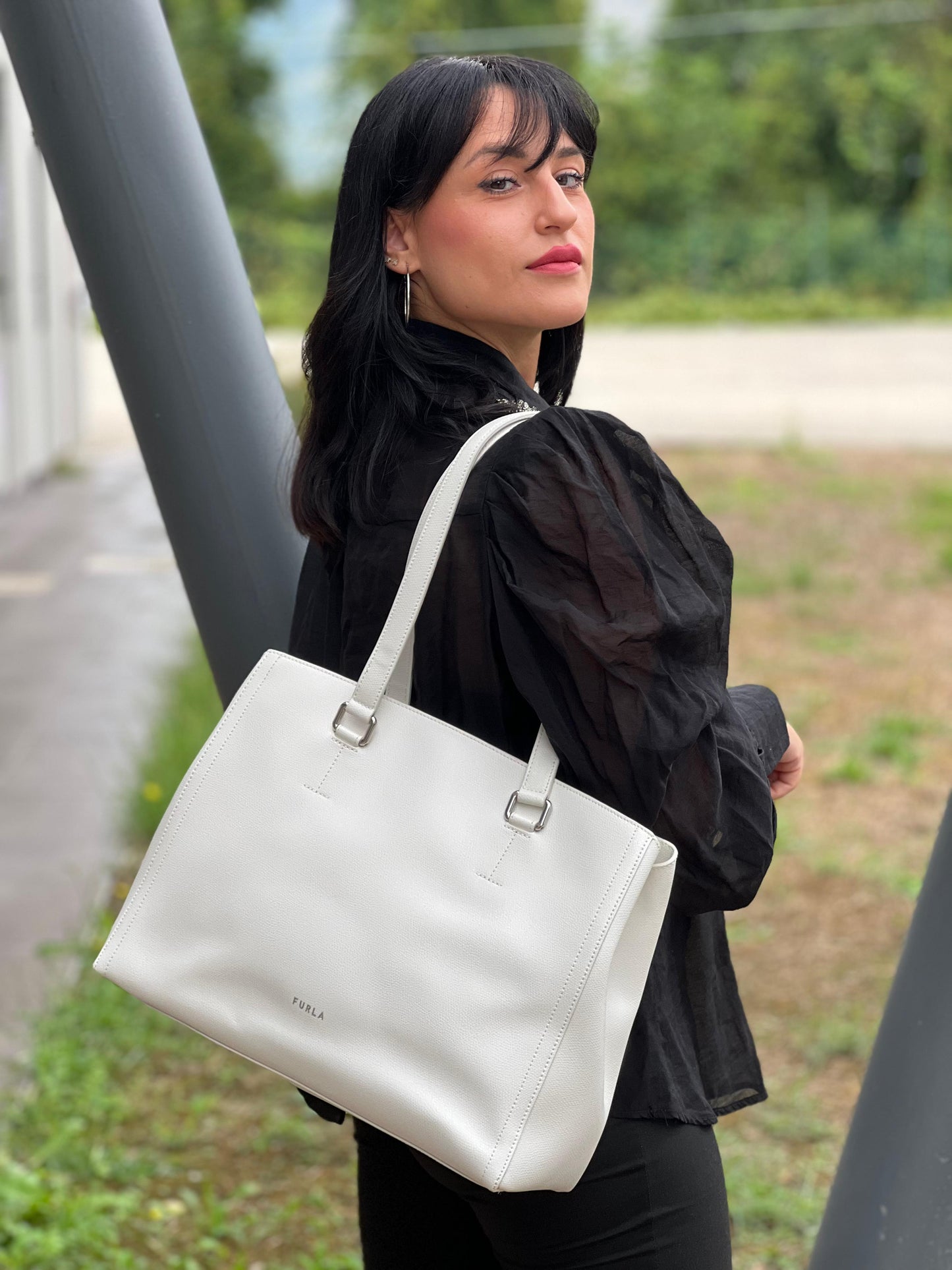 Shopper Furla bianca