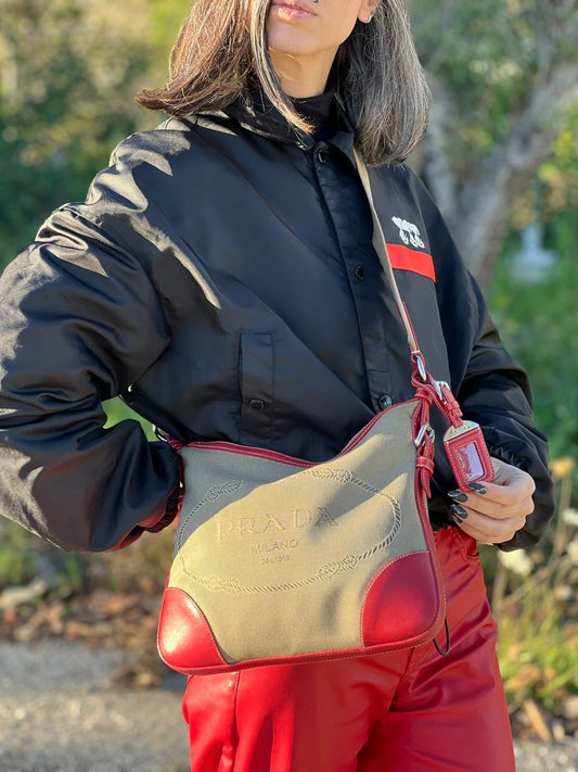 Tracolla Prada Jacquard