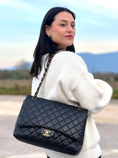 Borsa Chanel Maxi Lambskin Single Flap