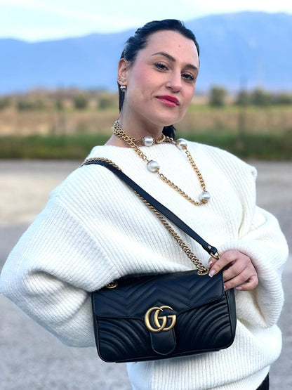 Borsa Gucci Marmont media nera