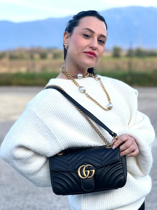 Borsa Gucci Marmont media nera