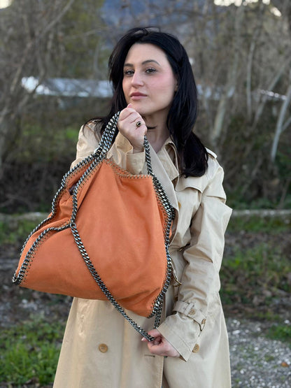 Fold Over Tote Falabella Stella McCartney arancione