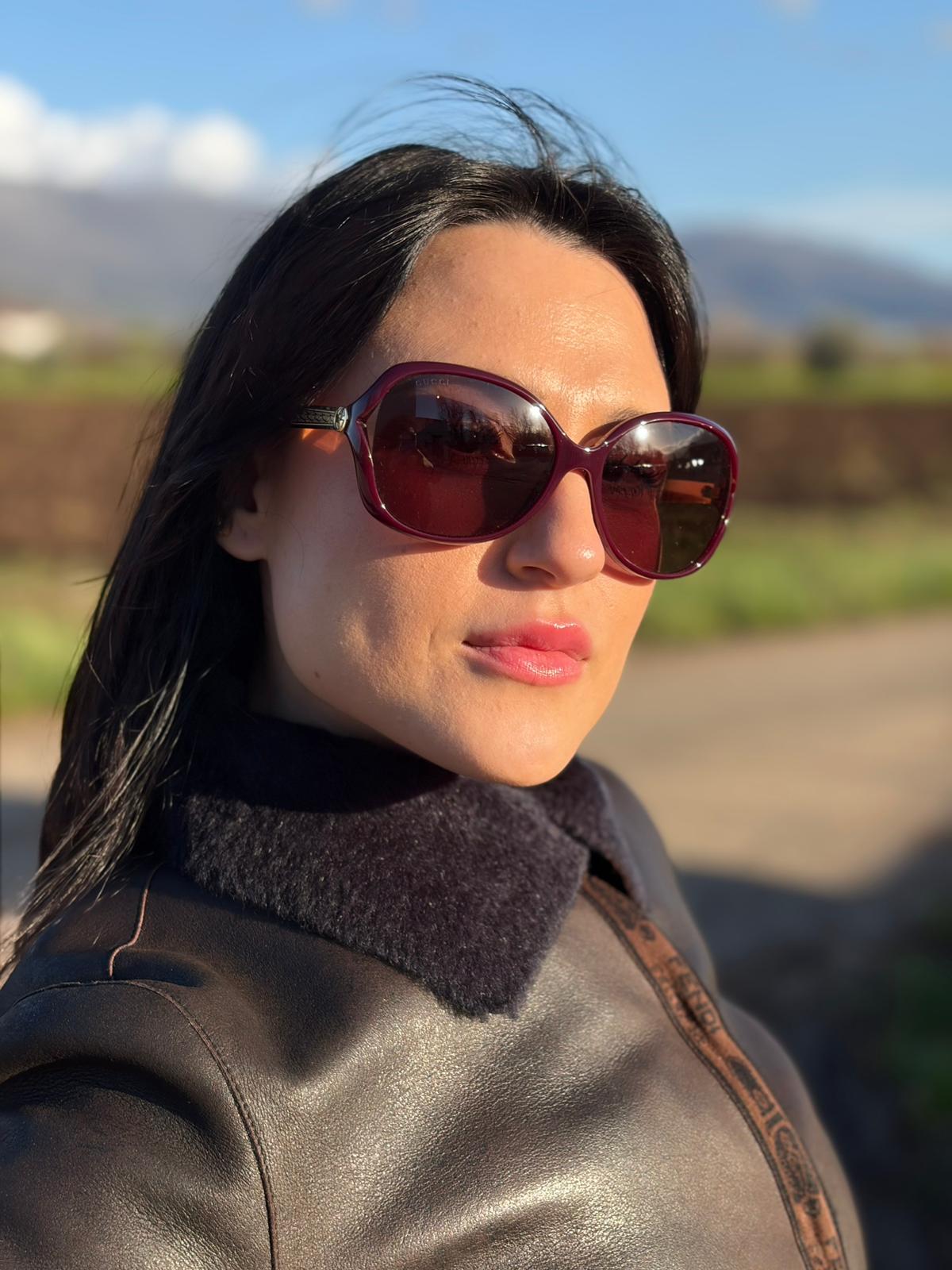 Occhiali da sole Gucci borgogna