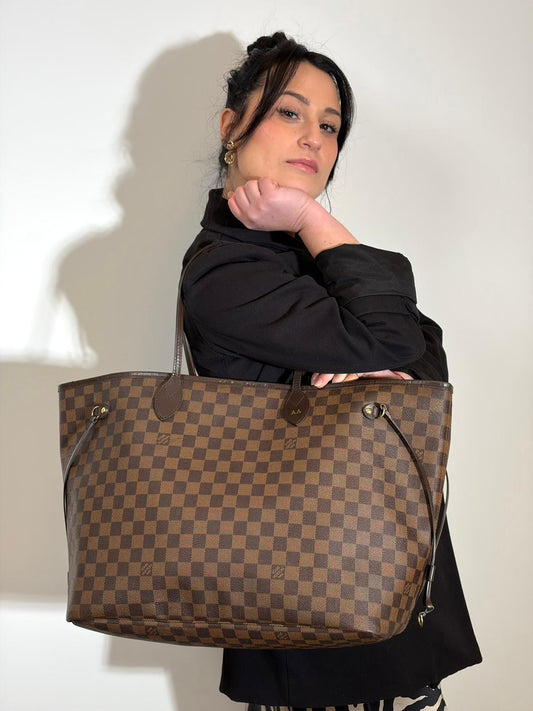 Neverfull GM damier ébène Louis Vuitton personalizzata