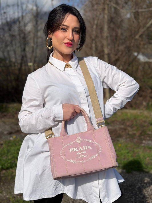 Tote Prada Canapa rosa
