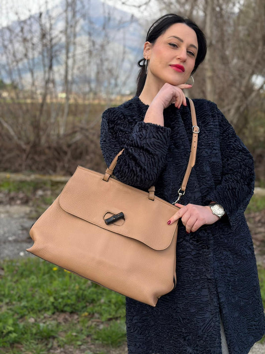 Satchel Gucci Daily Bamboo beige