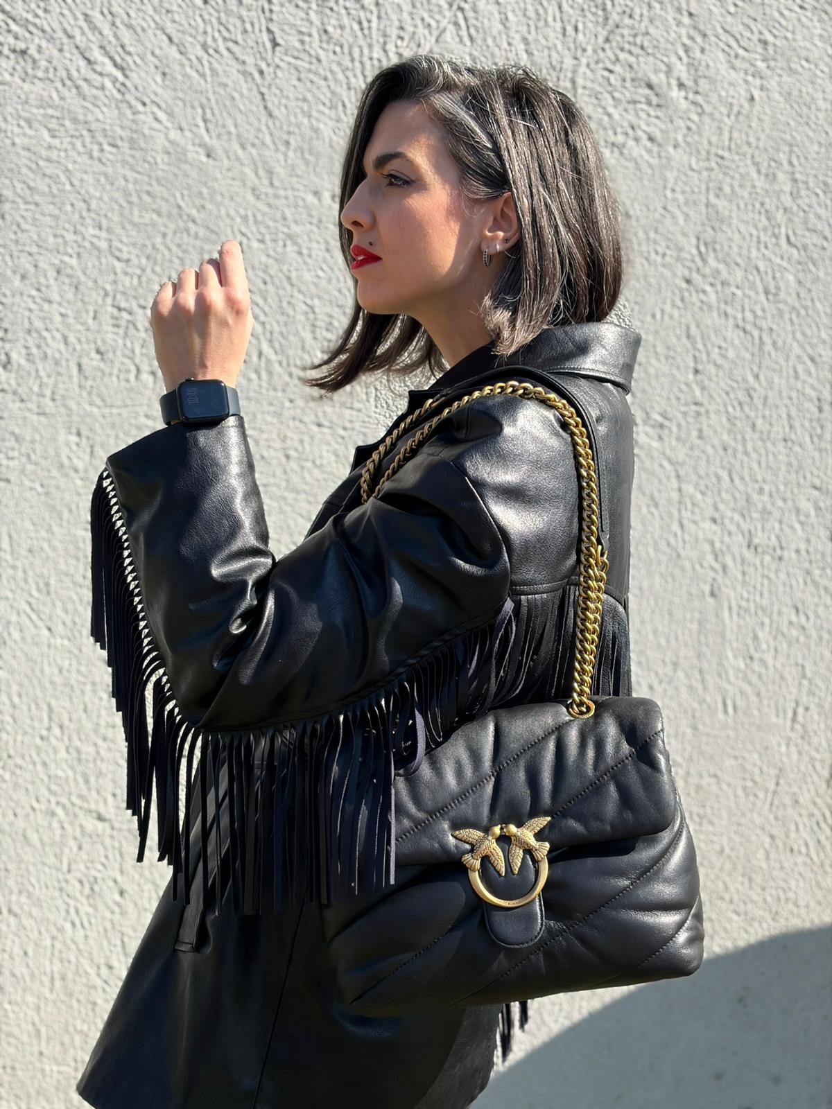 Borsa Love Puff Pinko nera