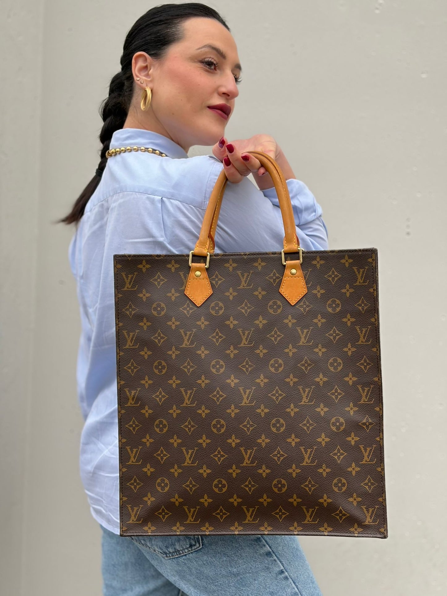 Sac Plat Louis Vuitton marrone