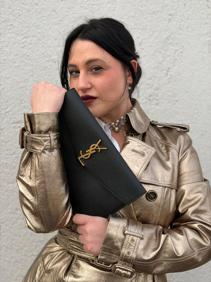 Pochette Uptown Saint Laurent nera