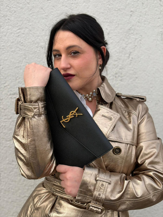Pochette Uptown Saint Laurent nera