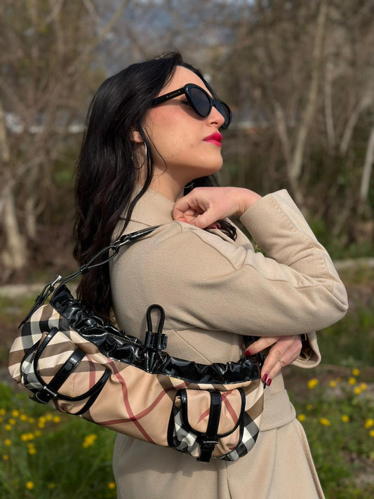 Borsa a spalla Burberry tartan