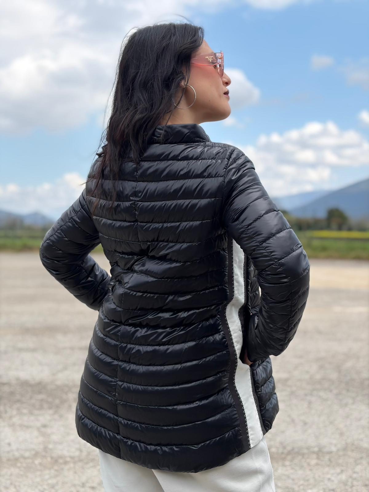 Piumino Herno nero trapuntato, di lusso, originale, ottime condizioni, usato
