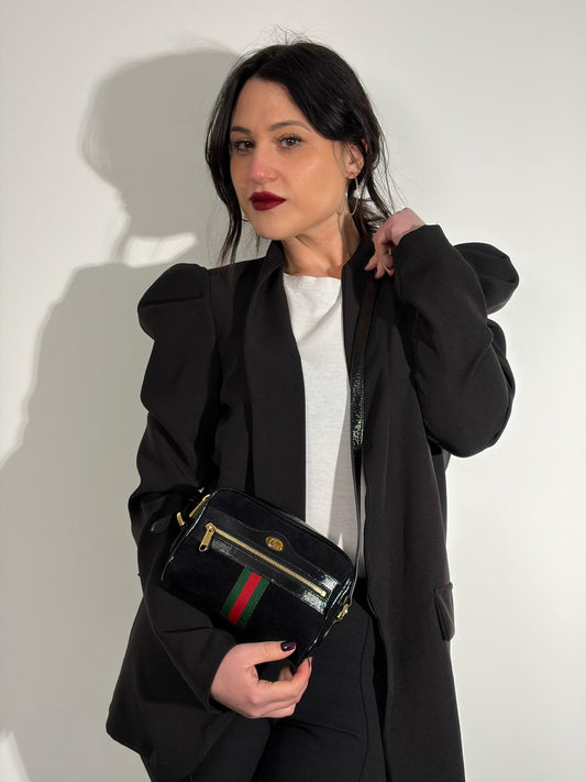 Tracolla mini Gucci Ophidia nera