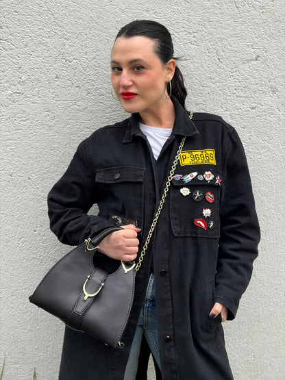 Borsa Stirrup Gucci nera