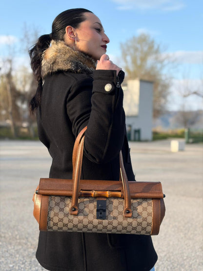 Borsa Gucci Bamboo marrone