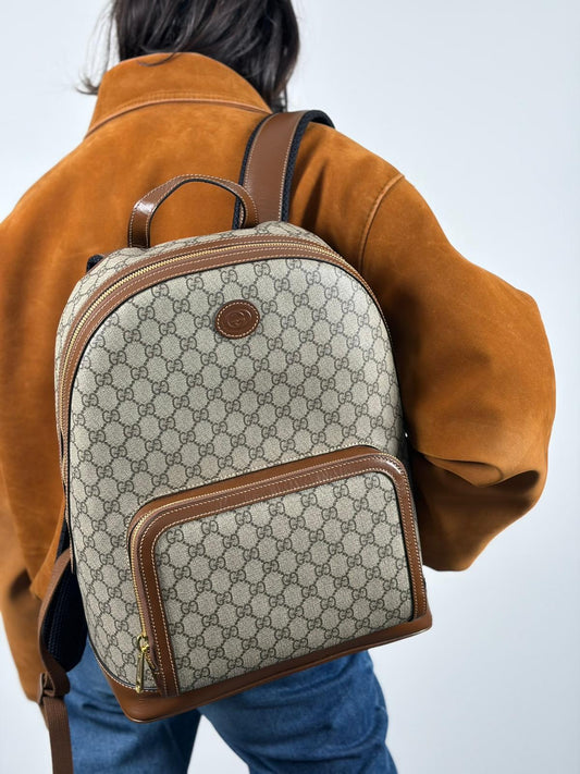 Zaino Gucci GG Supreme beige