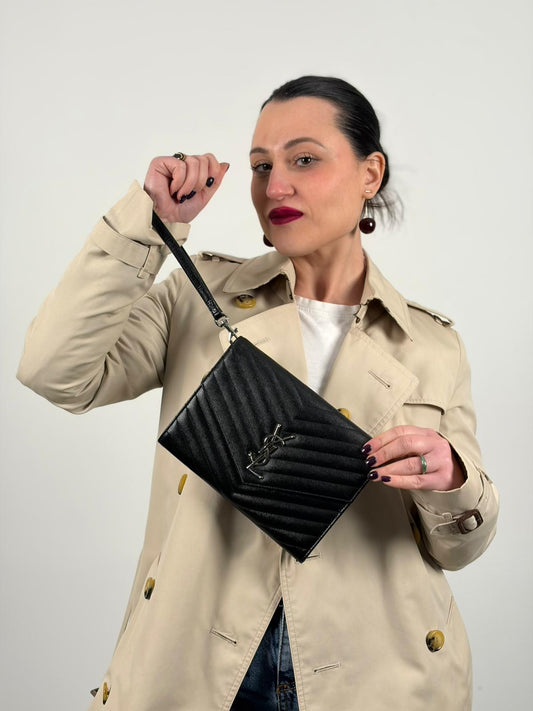 Pochette Cassandre Saint Laurent nera