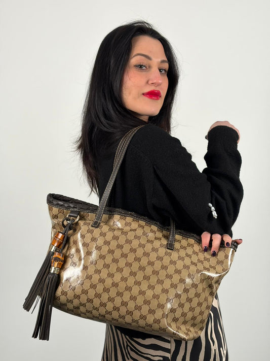 Shopper Gucci GG Crystal Bamboo