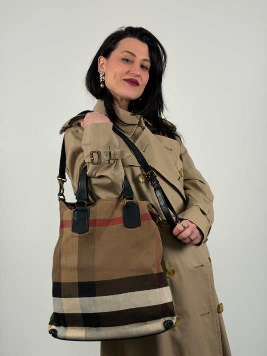 Borsa Tote Burberry tartan