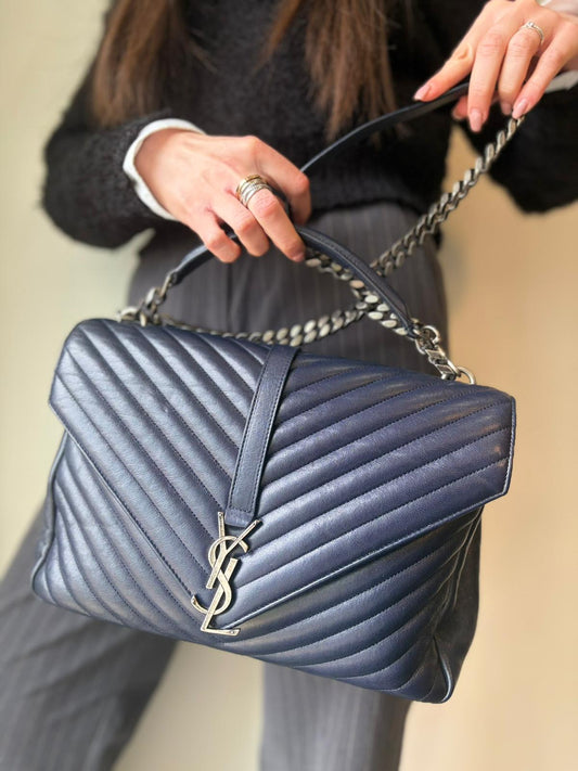 Borsa Saint Laurent College blu