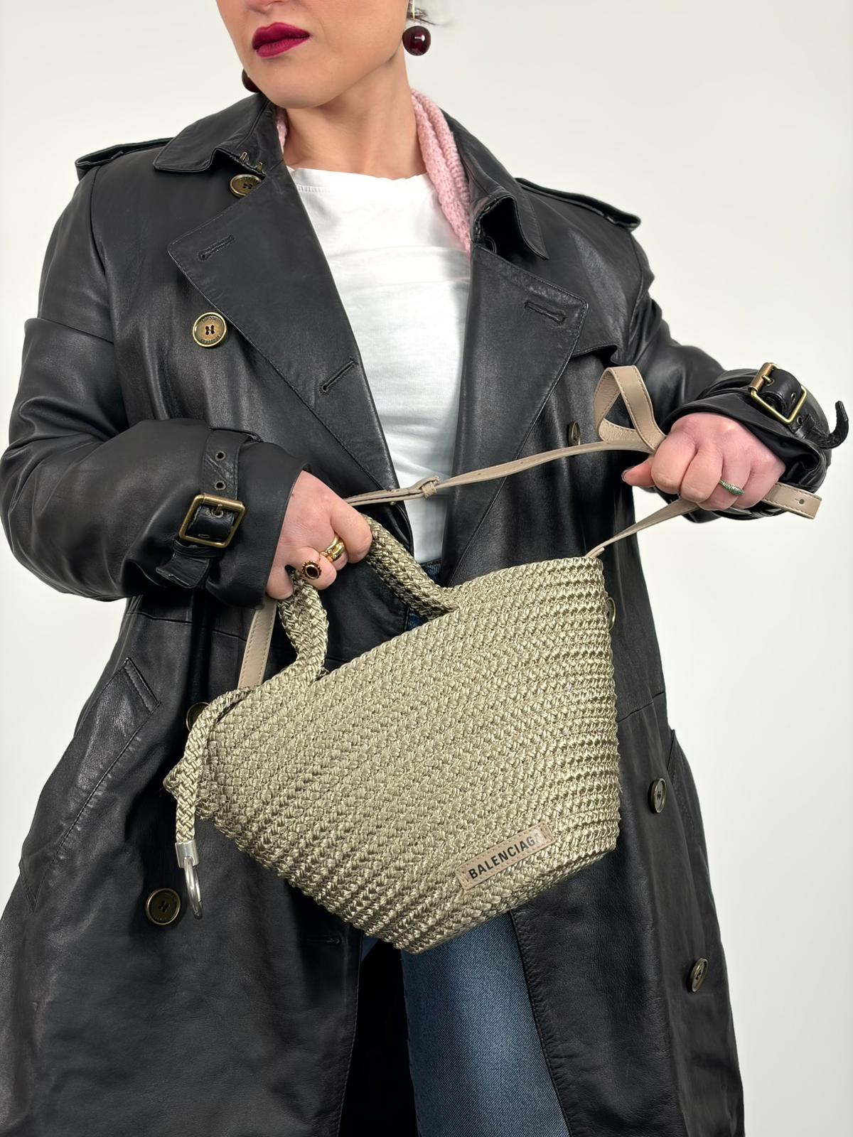 Ibiza Small Basket Bag Balenciaga beige