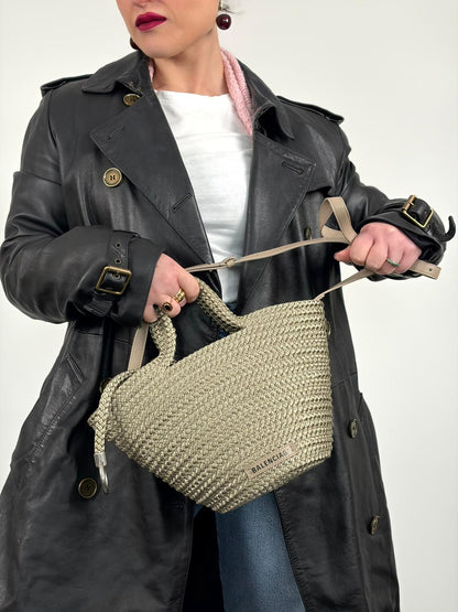 Ibiza Small Basket Bag Balenciaga beige