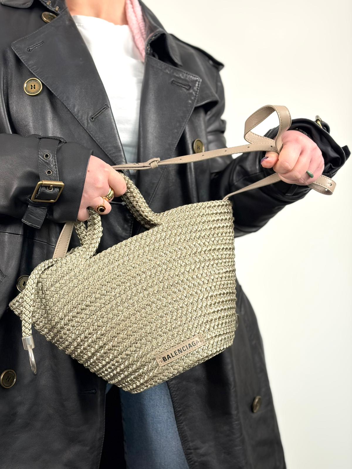 Ibiza Small Basket Bag Balenciaga beige