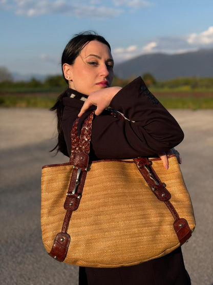 Borsa Gucci Pelham Hobo rafia