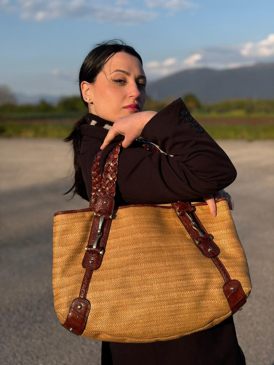 Borsa Gucci Pelham Hobo rafia