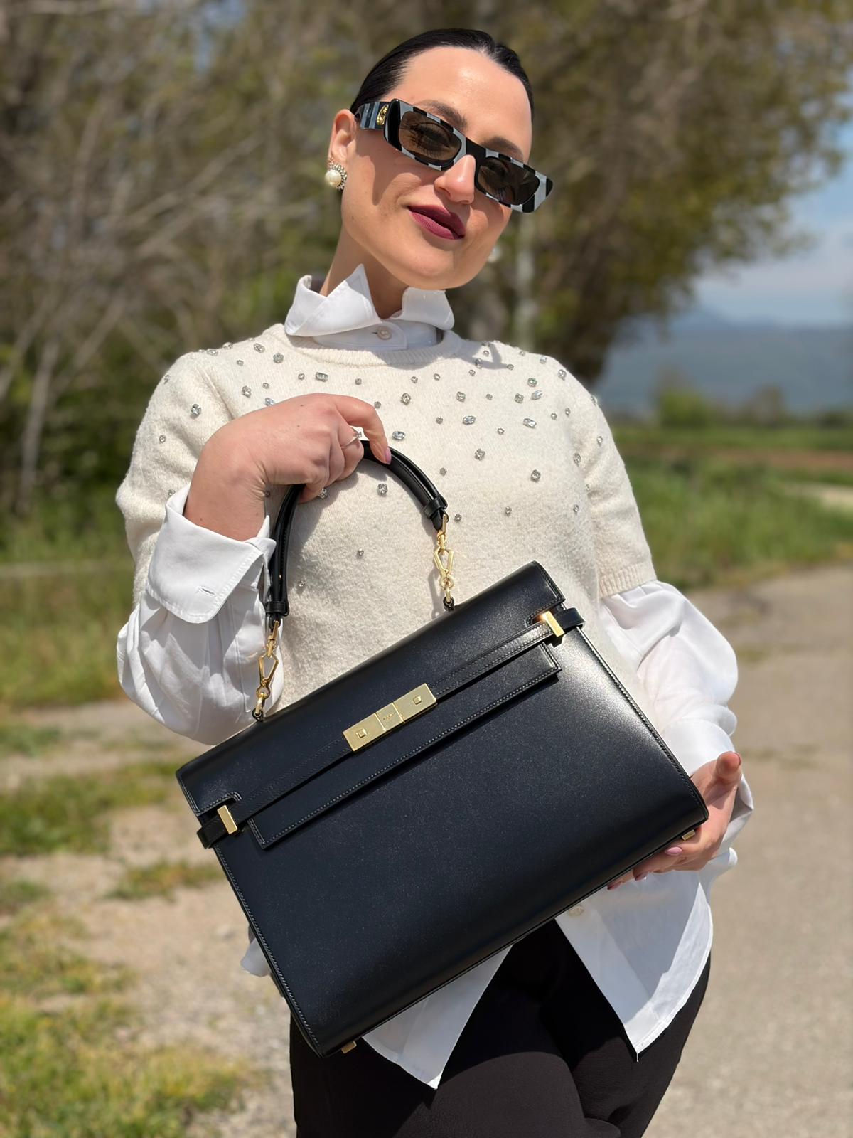 Borsa Manhattan Saint Laurent nera