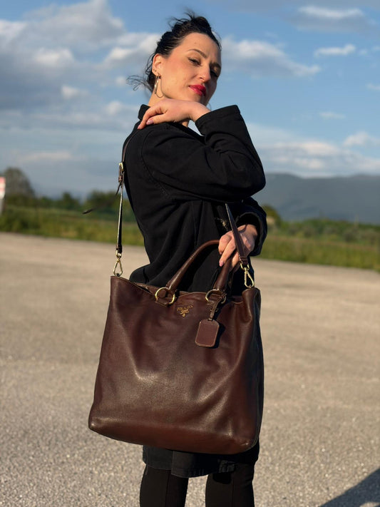Tote Prada marrone
