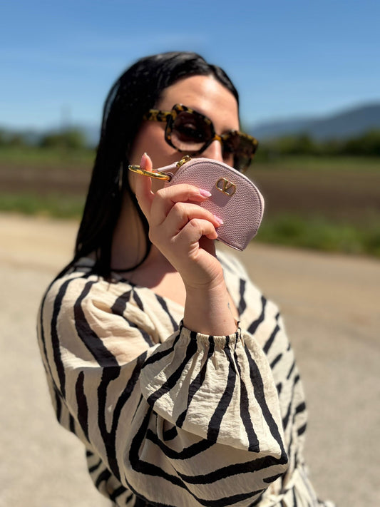 Charm portamonete Valentino Garavani rosa
