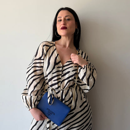 Borsa a tracolla Prada blu