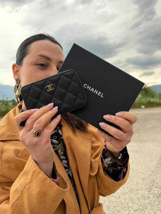 Portafoglio Chanel matelassé nero