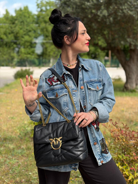 Borsa Love Puff Pinko nera