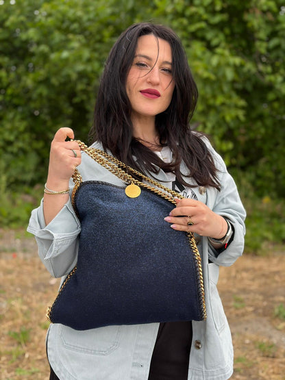 Falabella Fold Over Tote Stella McCartney blu