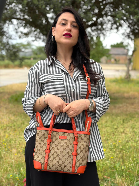 Satchel Gucci GG arancione