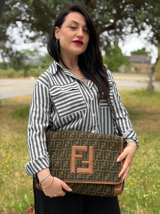 Tracolla messenger Fendi zucca