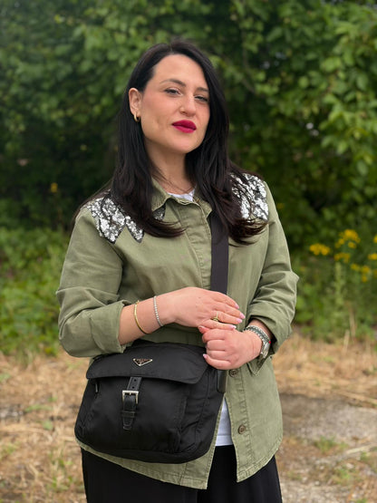 Borsa Prada nylon nera