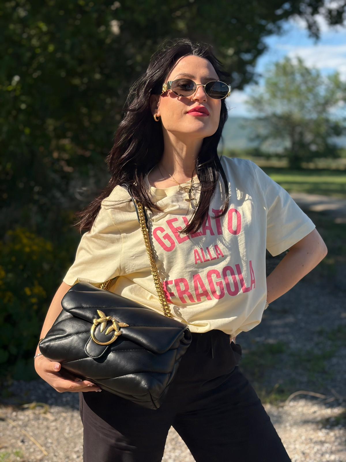 Borsa Love Puff Pinko nera