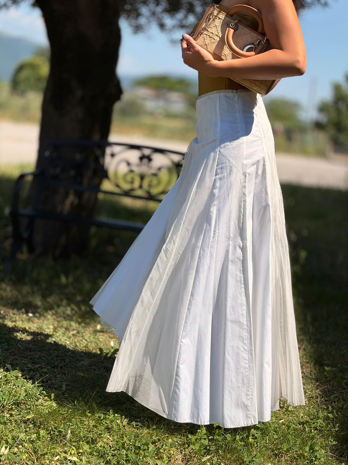Gonna bianca Sportmax Tg 40