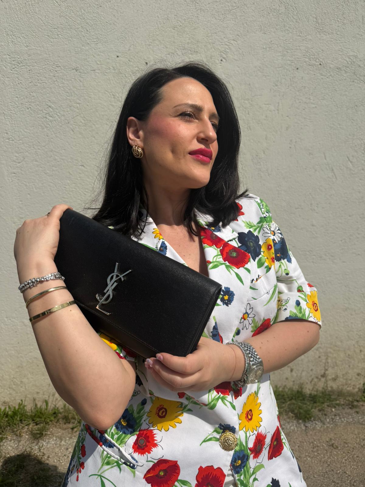 Pochette Kate Saint Laurent nera