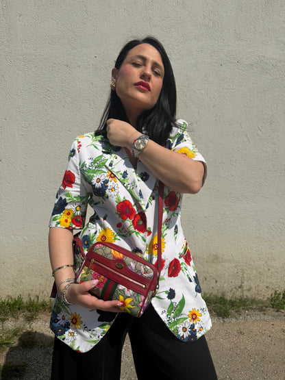 Borsa Gucci Ophidia Flora rossa