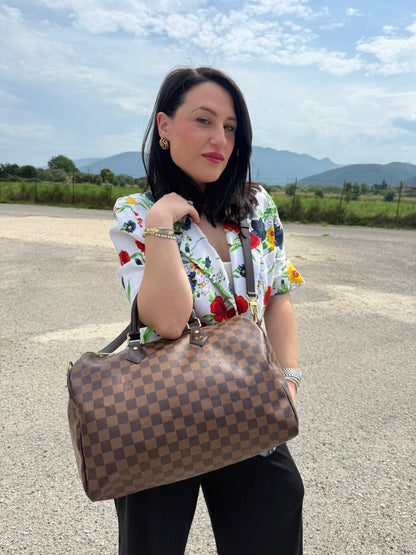 Speedy Damier Ébène Personalizzato Louis Vuitton