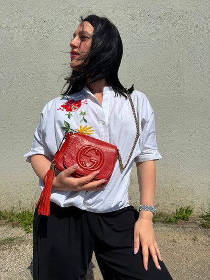 Tracolla Gucci Soho rosso corallo