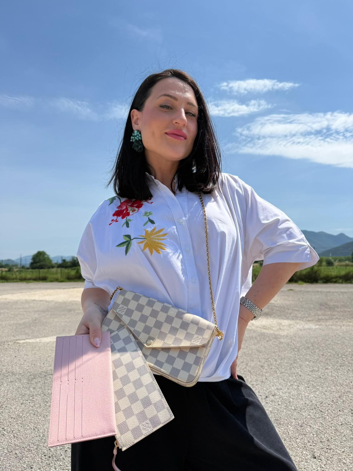 Pochette Félicie Damier Azur Louis Vuitton